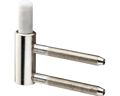 Dörrband med gänga och bult för dörrfäste