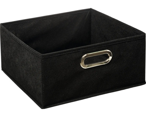 Svart förvaringslåda med handtag