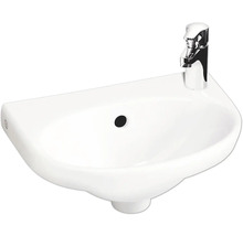 Keramisk handfat med armatur för badrummet