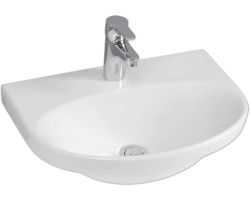 Keramisk tvättställ med blandare för badrummet