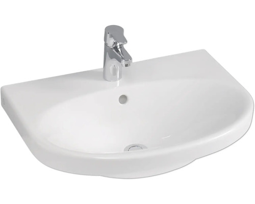 Keramisk handfat med blandare för badrummet