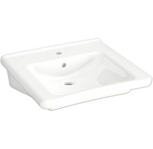 Tvättställ i keramik med kranhål och överlopp