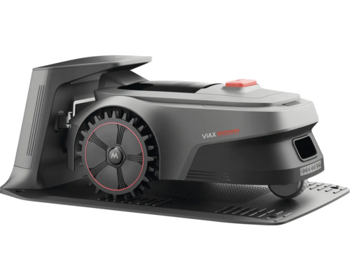 Robotgräsklippare på laddstation