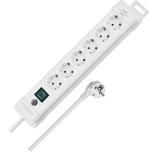 Grenuttag med sex uttag och strömbrytare