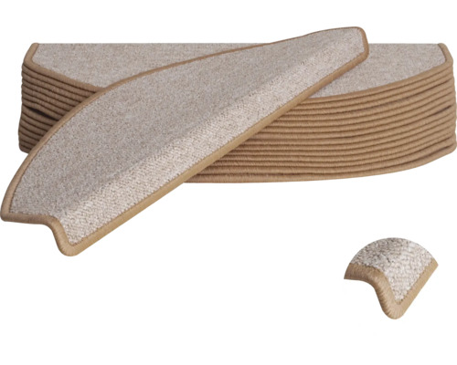 Trappstegsmatta Camp beige 28x65cm 15-pack Trappsteg av textil i en stapel