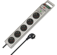 Grenuttag med fem uttag och överspänningsskydd