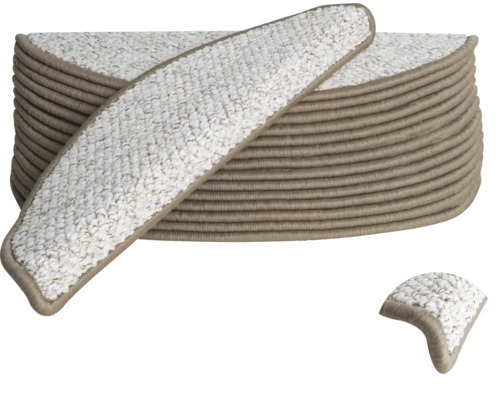 Trappstegsmatta Massiv beige 20x56cm 15-pack Trappstegsmattor i en stapel
