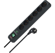 Grenuttag med sex uttag och stickpropp