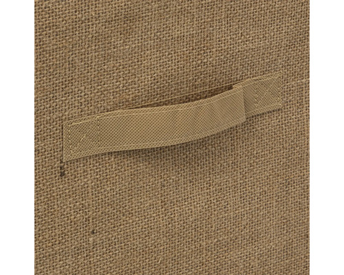 Detaljvy av textilförvaringslåda med handtag