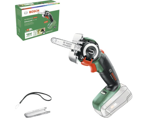 Bosch AdvancedCut 18 batteridriven motorsåg med förpackning