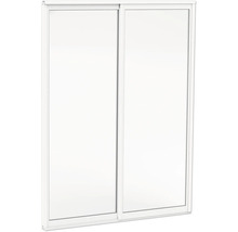 Vitt skjutdörrsset bestående av två element med smal ram.