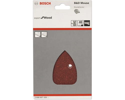 Bosch slippapper Expert för trä, korn 40, 5 stycken