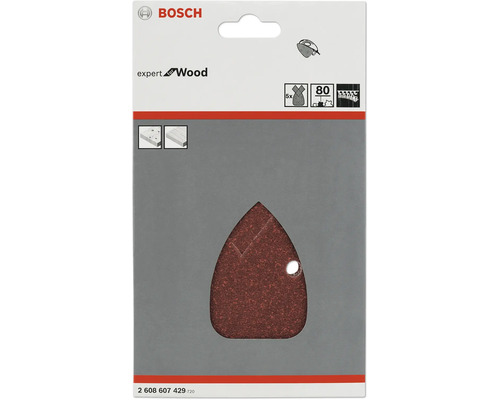 Bosch Expert for Wood slippapper, korn 80, 5 stycken