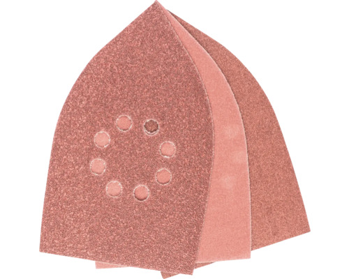 Slippapper BOSCH 100x170mm K60/120/240 6-pack Triangulärt sandpapper med perforering i set
