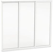 Garderob med skjutdörrar och tre dörrar