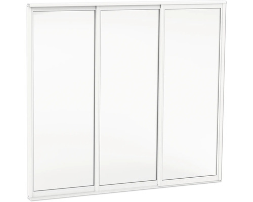 Garderob med skjutdörrar och tre dörrar