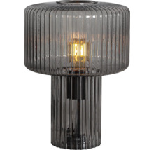 Räfflad bordslampa i glas