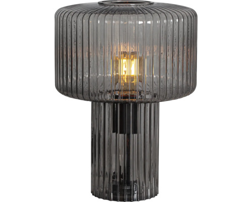 Räfflad bordslampa i glas