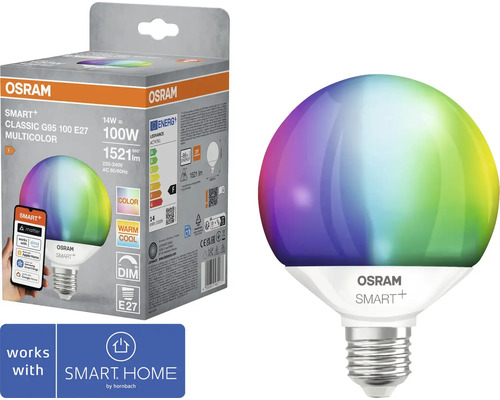 Osram Smart+ Classic G95 100 E27 Multicolor LED-lampa med förpackning
