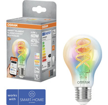 Osram Smart Filament Classic A 40 E27 Multicolor-lampa med förpackning