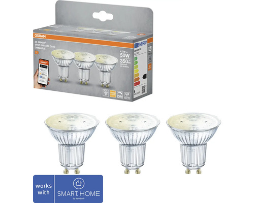 Osram LED-lampa, 3-pack, GU10-sockel, dimbar