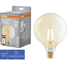 Osram Smart+ Filament Globe 125 E27 LED-lampa och förpackning