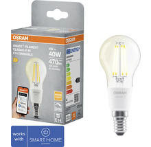 Osram Smart+ Filament Classic P 40 E14 dimbar lampa och förpackning