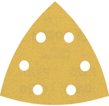 Triangulärt sandpapper med sex hål