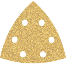 Triangulärt slippapper med hål för dammutsug
