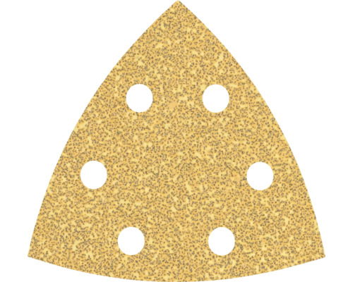 Triangulärt slippapper med hål för dammutsug