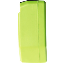 Ljusgrönt batteri av plast för elverktyg.