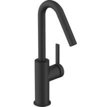 Svart köksblandare vattenkran