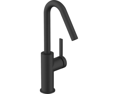 Svart köksblandare vattenkran