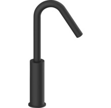 Svart vattenkran med böjd pip