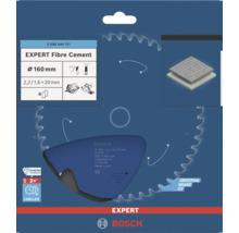 Bosch cirkelsågklinga Expert Fibre Cement, diameter 160 millimeter, borrhål 20 millimeter, 4 tänder, för fibercement.