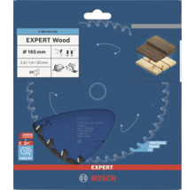 Bosch EXPERT Wood cirkelsågklinga, diameter 165 millimeter, 24 tänder, centrumhål 30 millimeter, Carbide Technology, Bosch Logo.