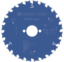 Blått Bosch cirkelsågblad Expert for Wood, diameter 165 millimeter, centrumhål 30 millimeter, 24 tänder.