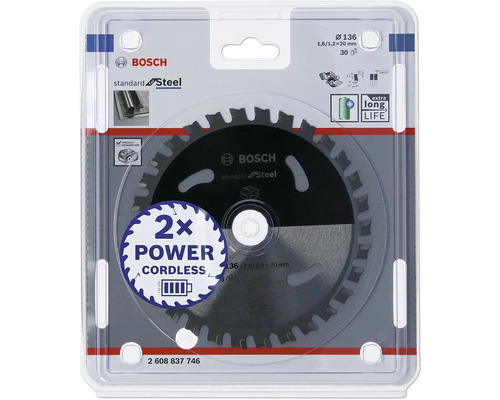 Bosch cirkelsågblad Standard for Steel, diameter 136 millimeter