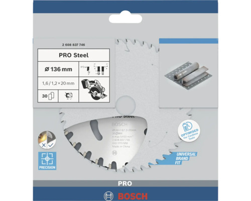 Bosch Pro Steel cirkelsågblad med en diameter på 136 millimeter för stål