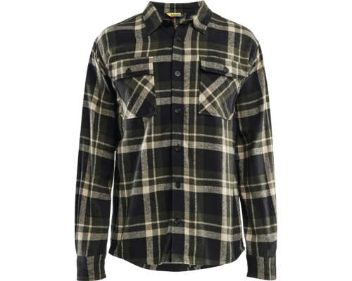 Skjorta i flanell med rutigt mönster och bröstfickor