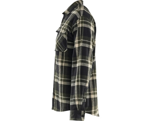 Skjorta i flanell med bröstficka och knappslå