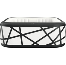 Uppblåsbar bubbelpool med svart mönster