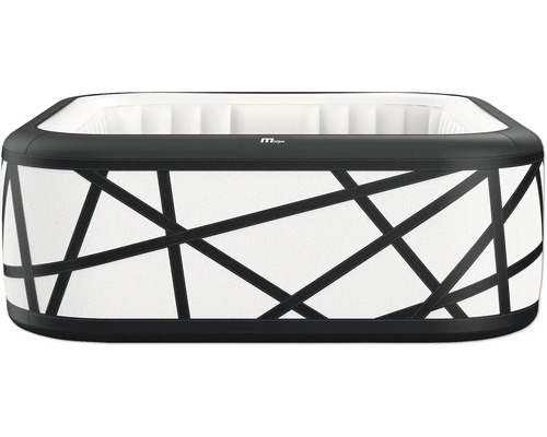 Uppblåsbar bubbelpool med svart mönster