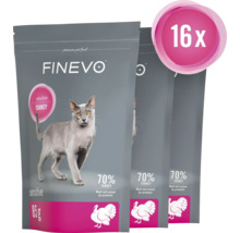 FINEVO kattmat kalkon, sensitive, 16-pack