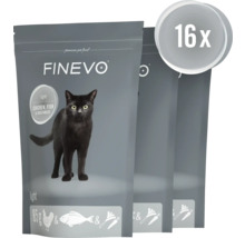 Finevo kattfoder light med kyckling, fisk och grönsaker, 16 stycken portionspåsar om 85 gram