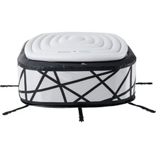 Uppblåsbar bubbelpool med lock för utomhusbruk