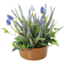 Konstgjord lavendel i brun kruka