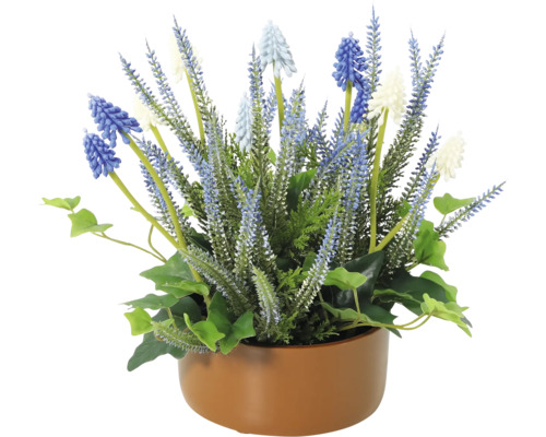 Konstgjord lavendel i brun kruka