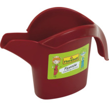 FloraSelf vattenkanna för barn Floralie i röd plast med handtag och pip.