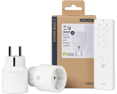 System Nexa 2 Smart Home Set med två trådlösa uttag och fjärrkontroll